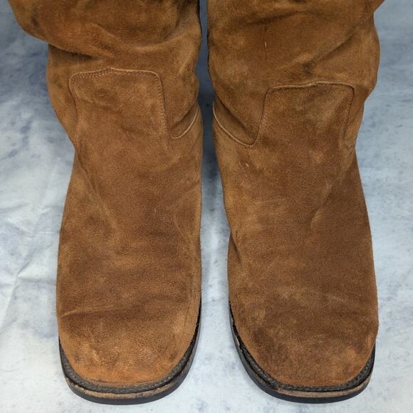 Caboots Jack Sparrow Pirate Fold-Over Suede Knee-High Boots in Tan, Size 10.5 main image 9